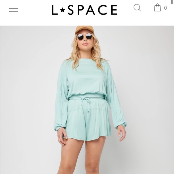 L*SPACE Daytripper Lounge Set Sweatshirt and Shorts LSPACE - Picture 10 of 12